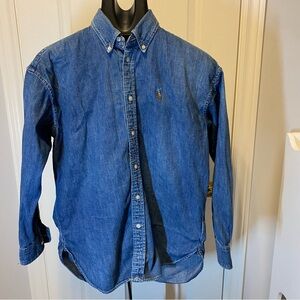 Ralph Lauren Denim Button-Down Shirt – Men’s Small